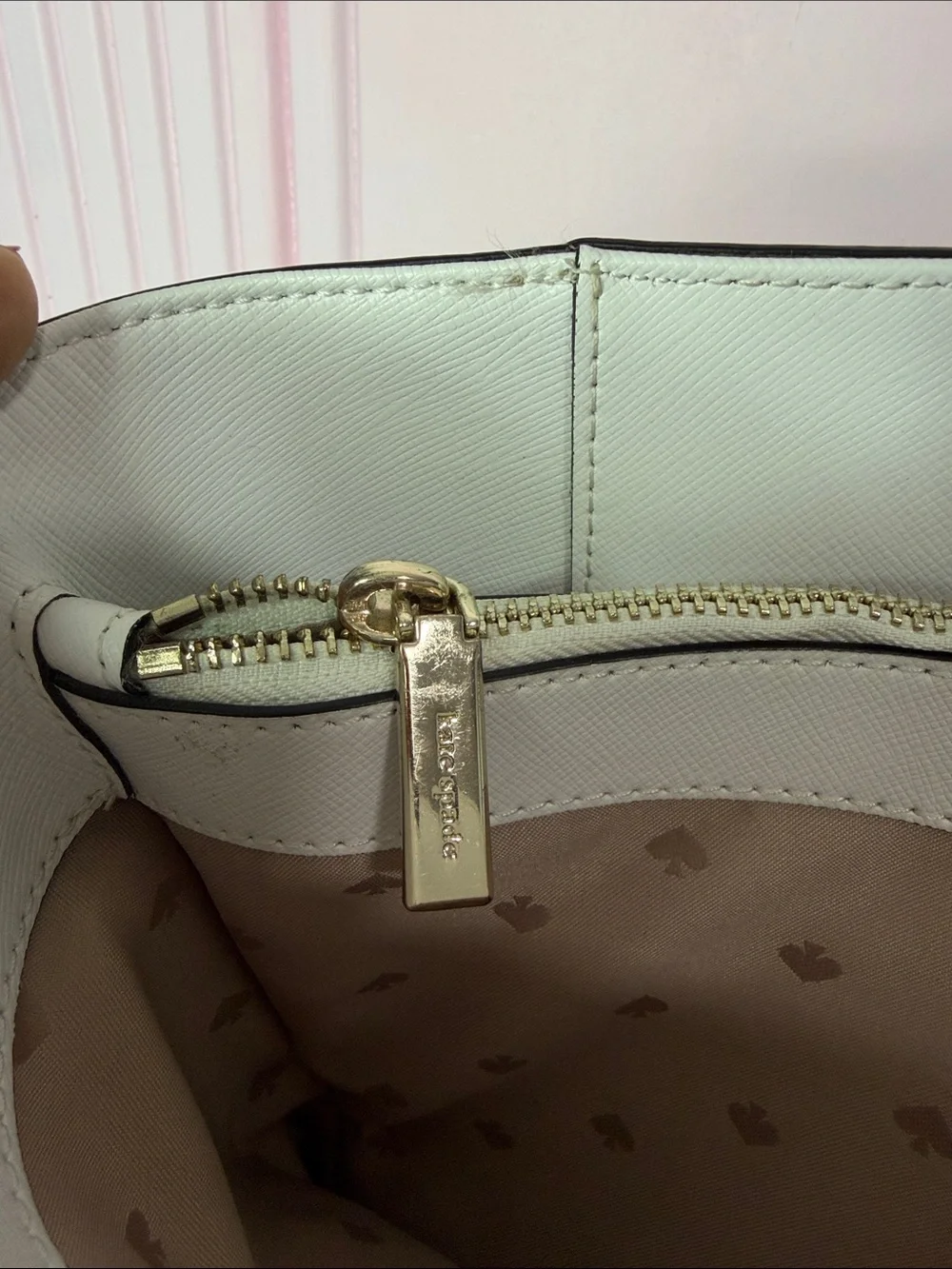 kate spade Beige, White & Black Colorblock Tote